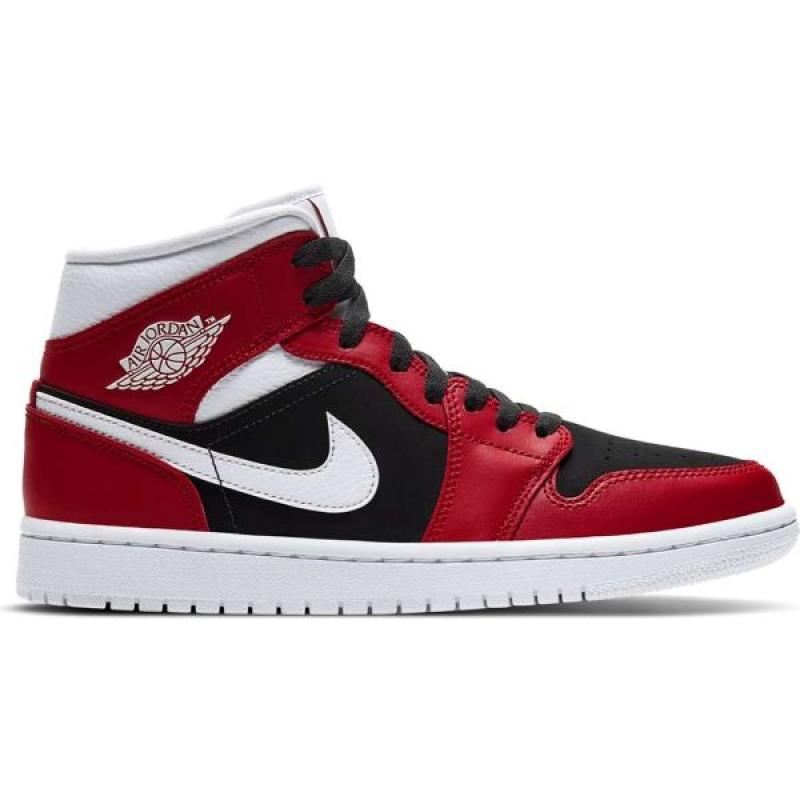 aj1 mid black and red