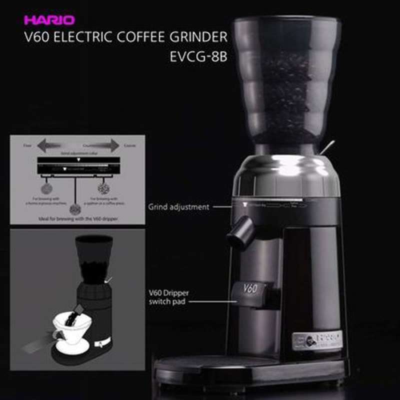 Jual Alat Kopi V60 Electric Coffee Grinder EVCG8B Mesin Kopi Black