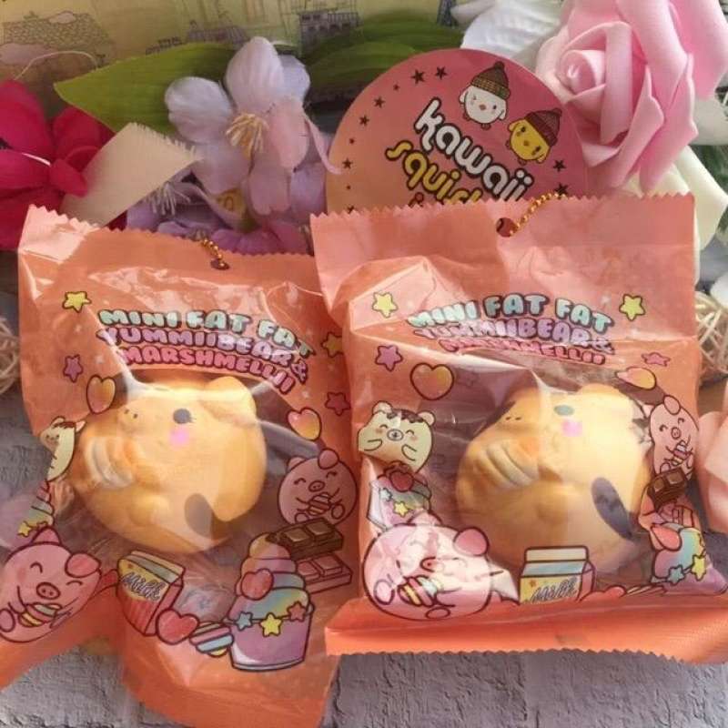 Jual SQUISHY LICENSED Mini Fatfat Yummiibear Roasted Squishy by