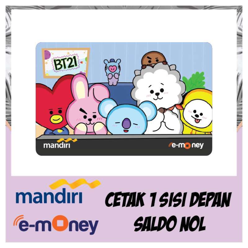 Jual Kartu Etoll Mandiri Emoney Kartun Anime Bt21 Lucu 26 Kartun Anime