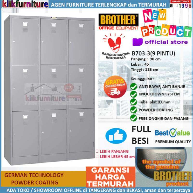 Promo Loker Locker Besi 9 Pintu Besar B7033 Brother
