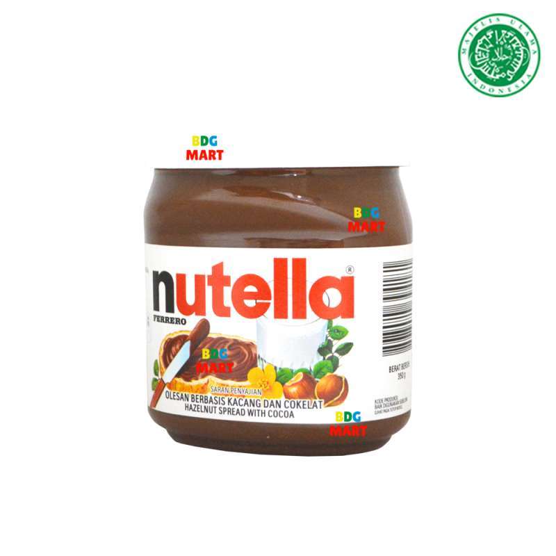 Jual Nutella Ferrero Selai Coklat Kacang Hazelnut Halal MUI 350gr di