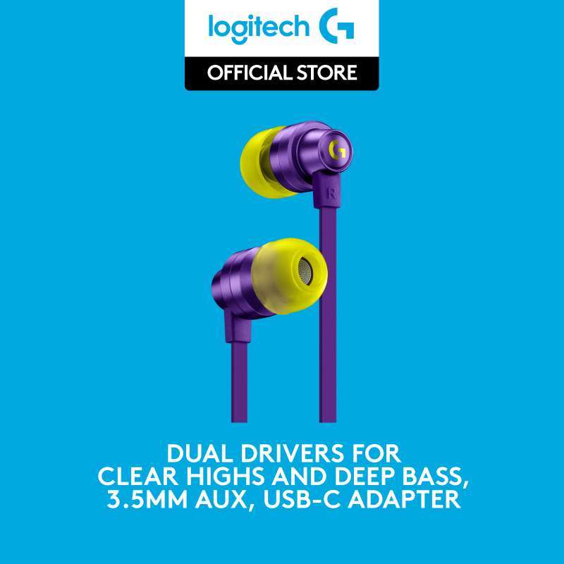 Promo Logitech G333 Wired Stereo Gaming Earphone Purple Diskon 16% Di ...