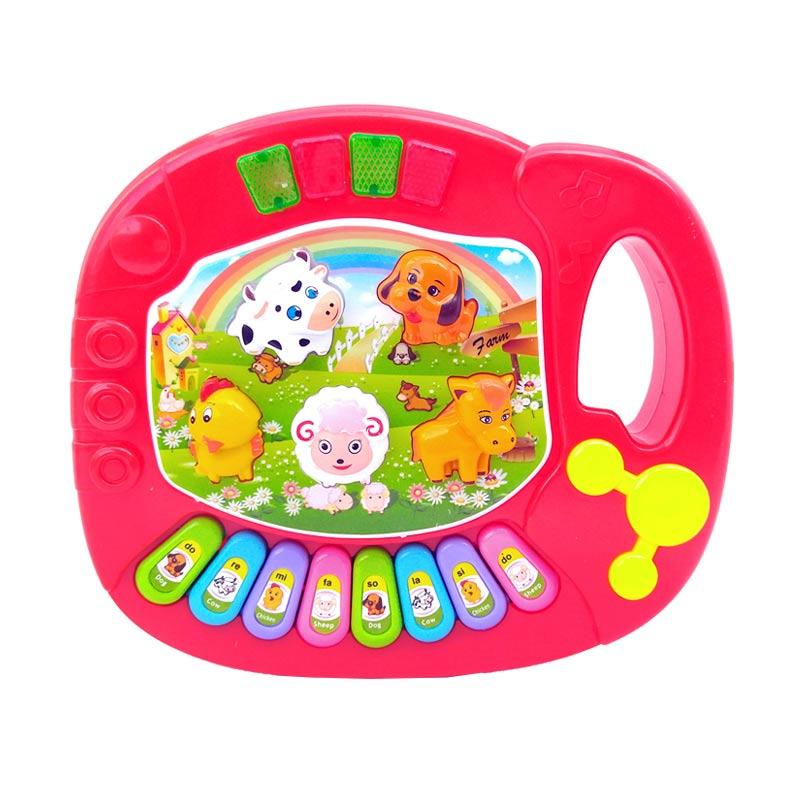 Jual Ocean Toy 5031B Animal Music Piano Mainan Anak - Red 