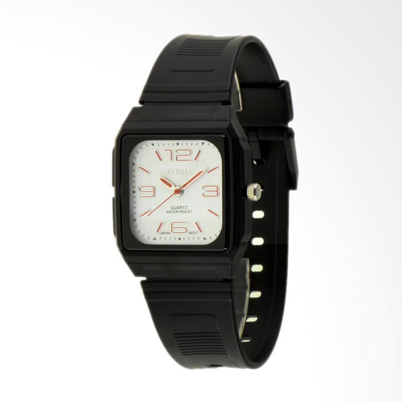 jual tajima analog rubber jam tangan pria putih jual tajima analog rubber jam tangan pria putih