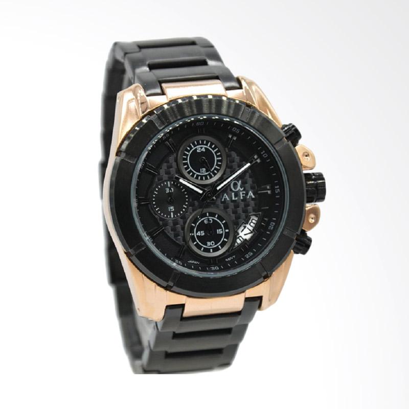Jual Alfa Stainless Steel Jam Tangan Pria - Hitam Ring 