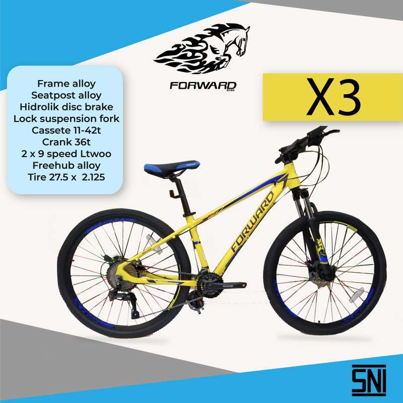 Jual Sepeda Gunung FORWARD MTB X3 27,5 Alloy Frame Mountain Bike di ...