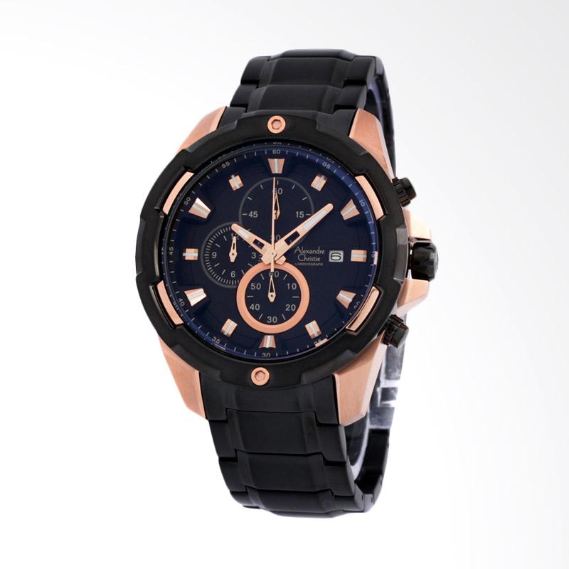 Jual Alexandre Christie 6305 Jam Tangan Pria - Black Rose 