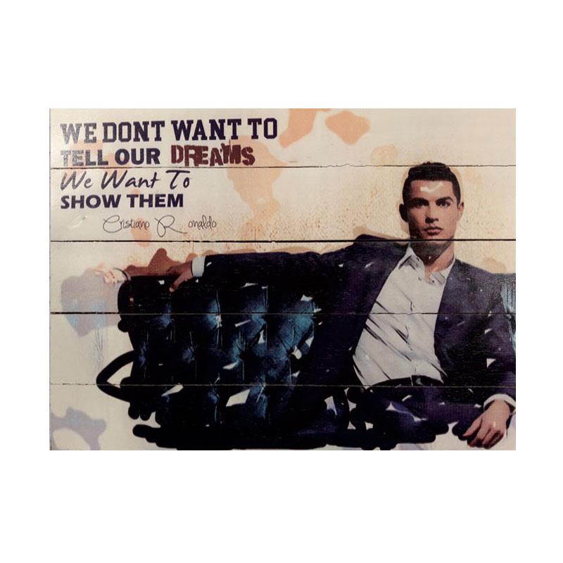Jual Artistic 18 Cristiano Ronaldo Quotes Poster Kayu 