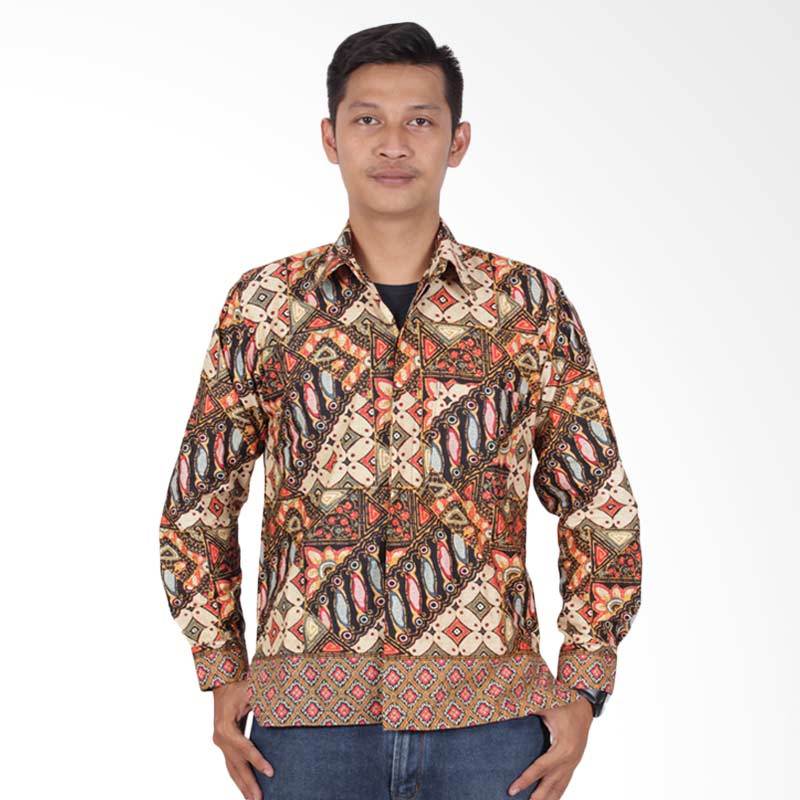 Jual Batik Putri Ayu Solo Kemeja Batik Pria Cokelat Jual Batik Putri Ayu Solo Kemeja Batik Pria Cokelat