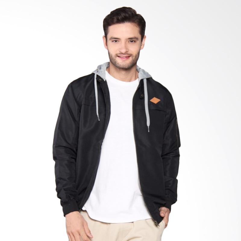 Jual HEMMEH Jaket  Bomber  Pria Gray Hoody Online Harga 