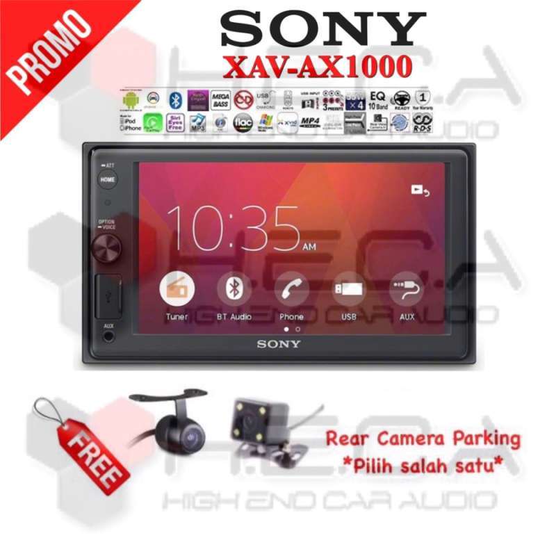 Jual Sony XAVAX1000 Head Unit Tape Mobil Double din Audio + Rear
