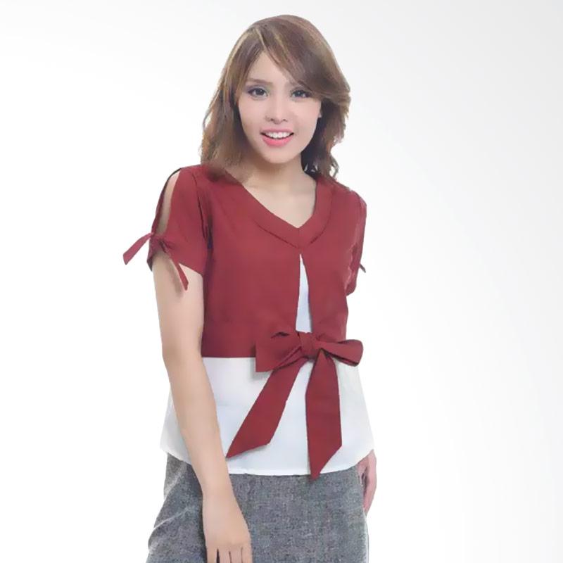 jual jcfashion clara blouse v neck style atasan wanita jual jcfashion clara blouse v neck style atasan wanita