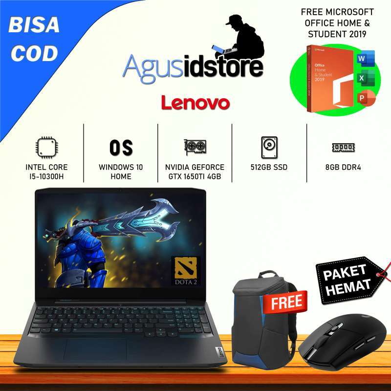 Jual Lenovo IdeaPad Gaming 3i Core i5-10300H GTX 1650Ti 8GB 512GB SSD ...