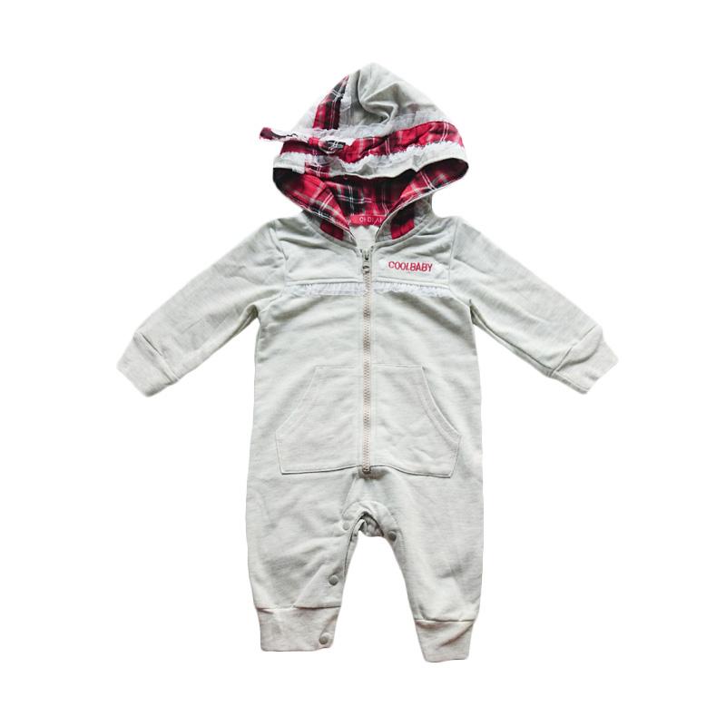 Jual Cool Baby Ribbon Hoody Romper Pakaian Bayi - Grey 