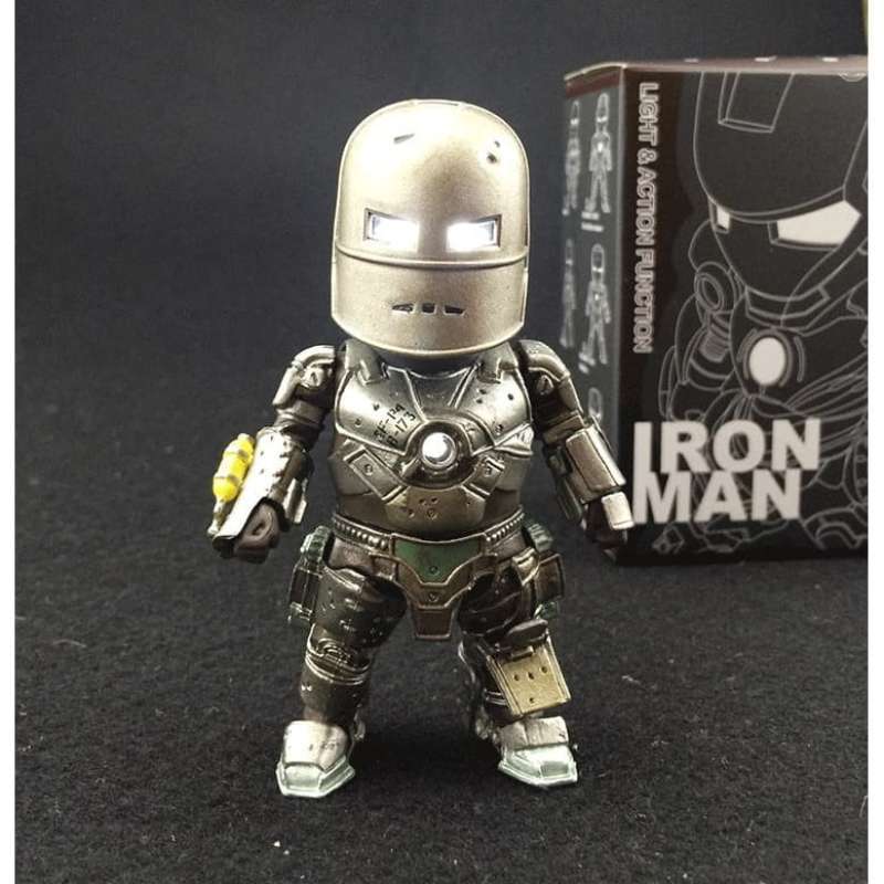Jual Action Figure Iron Man chibi mini ori mirip kids logic MK1 MK20