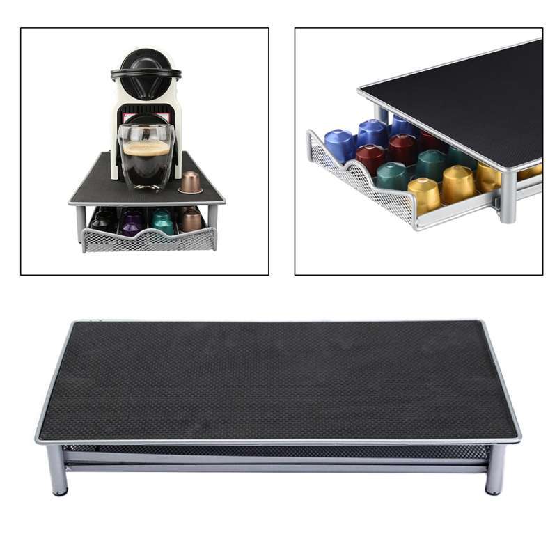 Promo COFFEE MACHINE STAND & CAPSULE POD STORAGE HOLDER DRAWER FOR