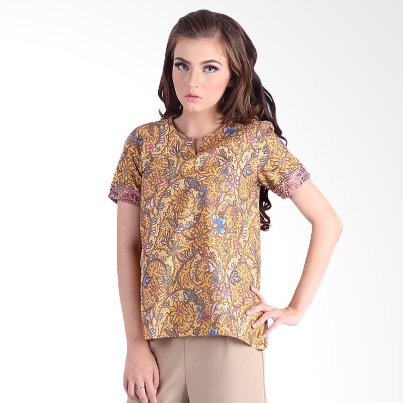 jual rianty batik tiara blouse wanita yellow jual rianty batik tiara blouse wanita yellow
