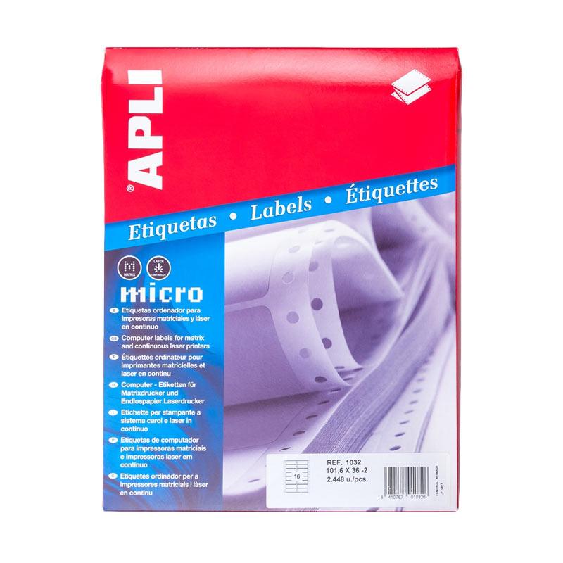 Jual APLI 01032 Label Continuous Form [101.6 x 36 mm/2448 unit] di