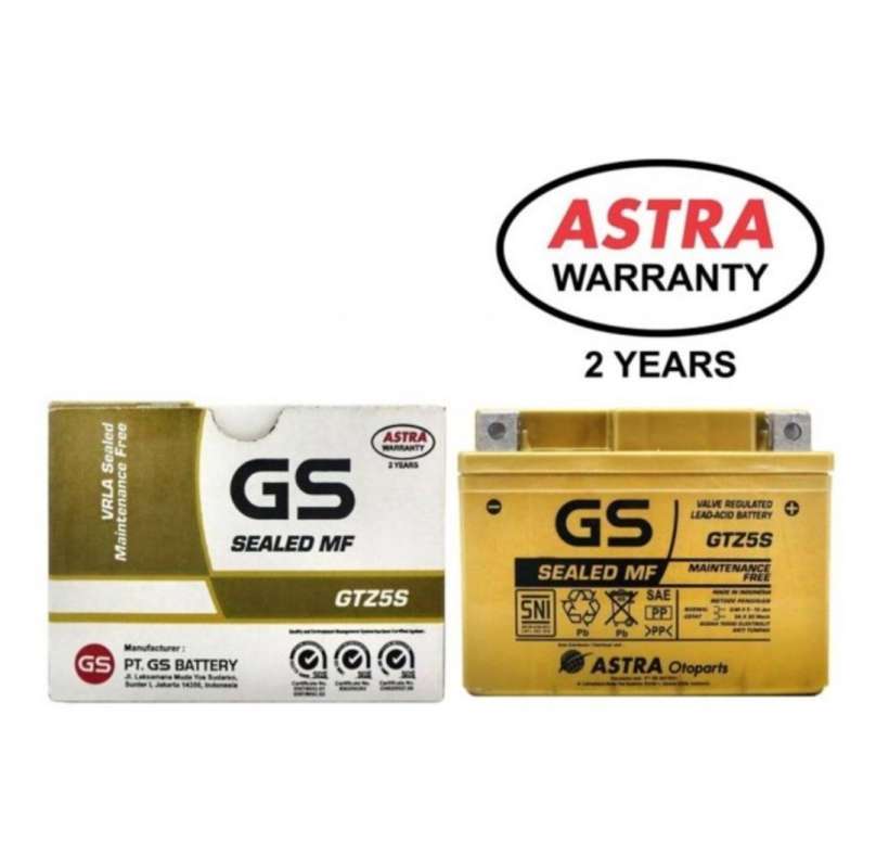 Jual Aki Gs Astra Gold Gtz5s Vario 110 Beat Scoopy Supra X 125 Mio J Gt