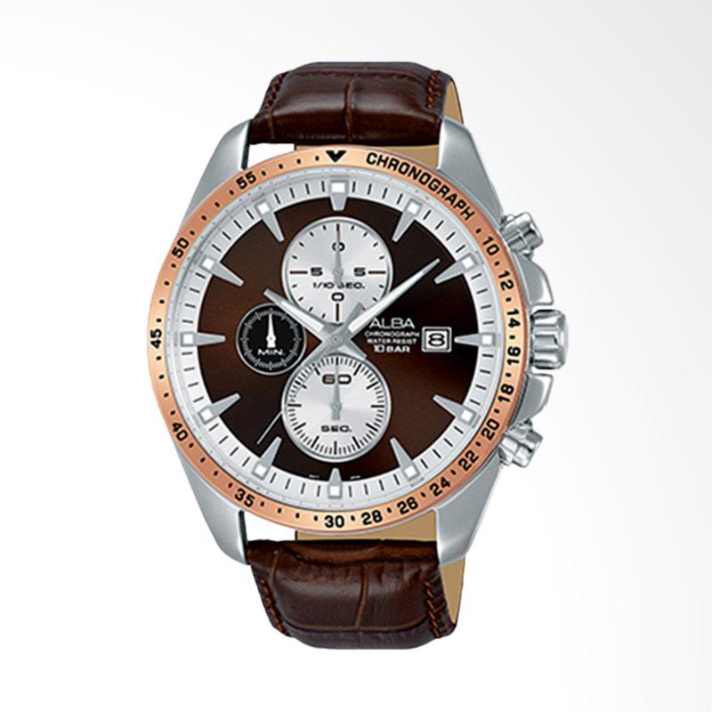 Jual Alba Jam Tangan Pria - Silver Brown [AM3442X1] Online 