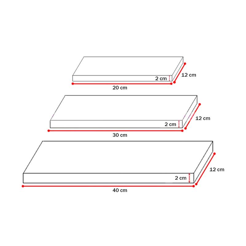 Jual DEcTionS Minimalis Rak Dinding Merah 40 30  20 cm  x 