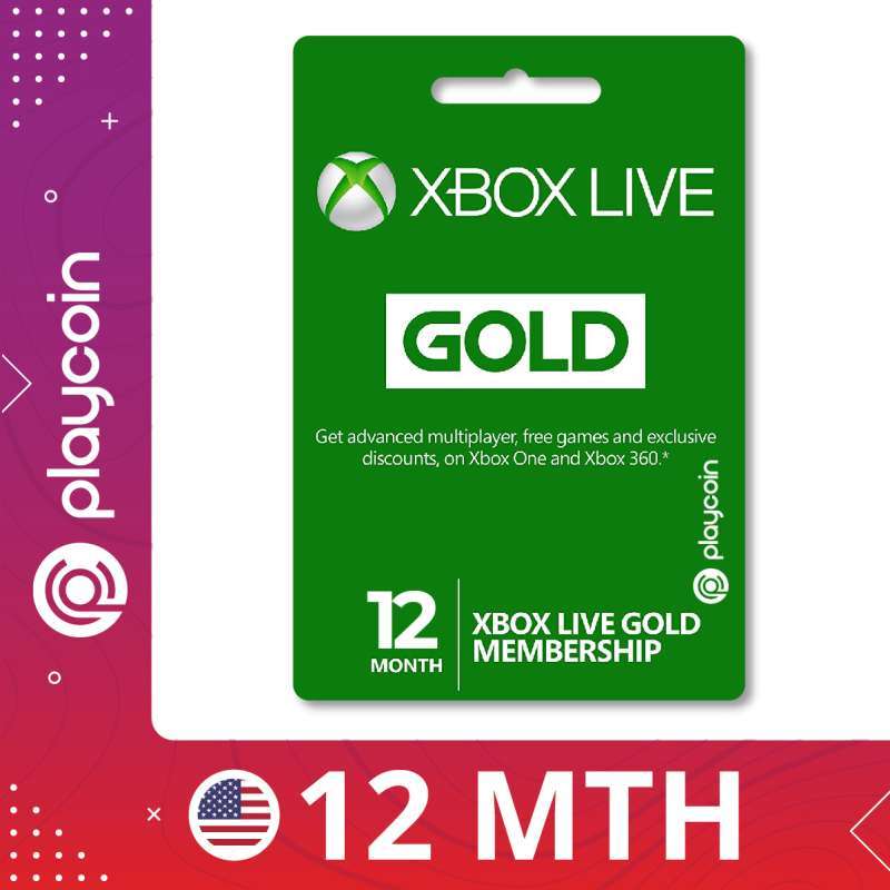 Jual [XboX] Xbox Live Gold 12 Months Digital Voucher di Seller