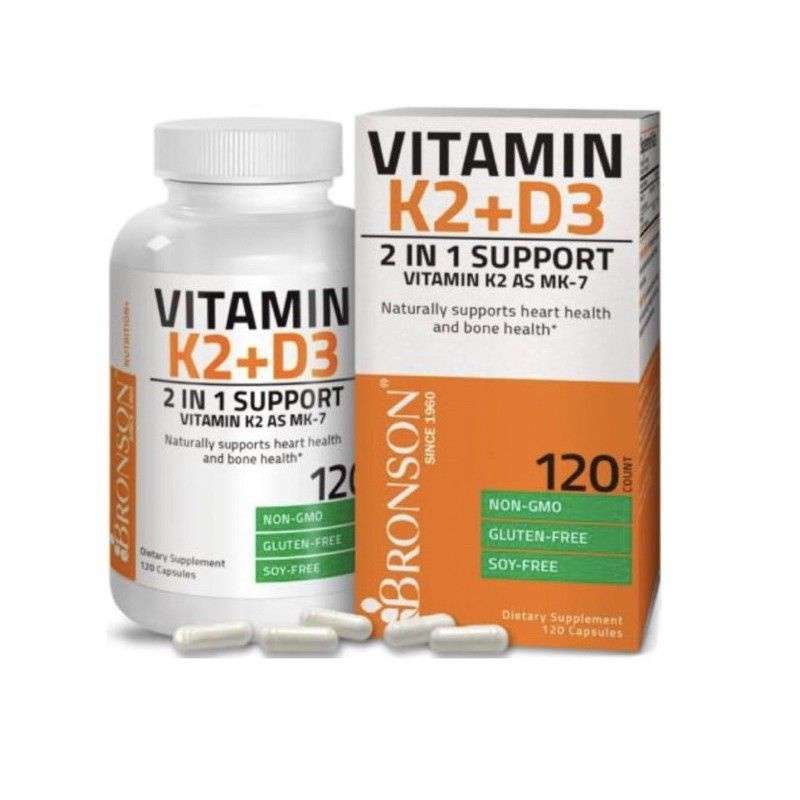 Jual Bronson Vitamin K2 MK7 Plus Vitamin D3 120 Tablets di Seller
