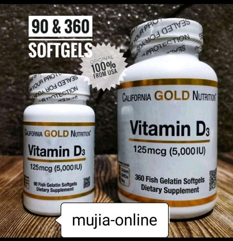 Jual Vitamin D3 California Gold Nutrition 5000 iu Asli USA Original di ...