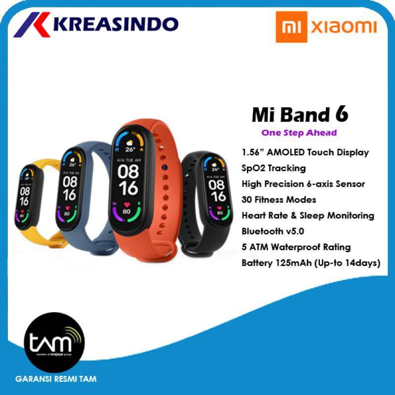 Jual Xiaomi Mi smart Band 6 / MI Band6 / Miband 6 Garansi Resmi TAM di ...