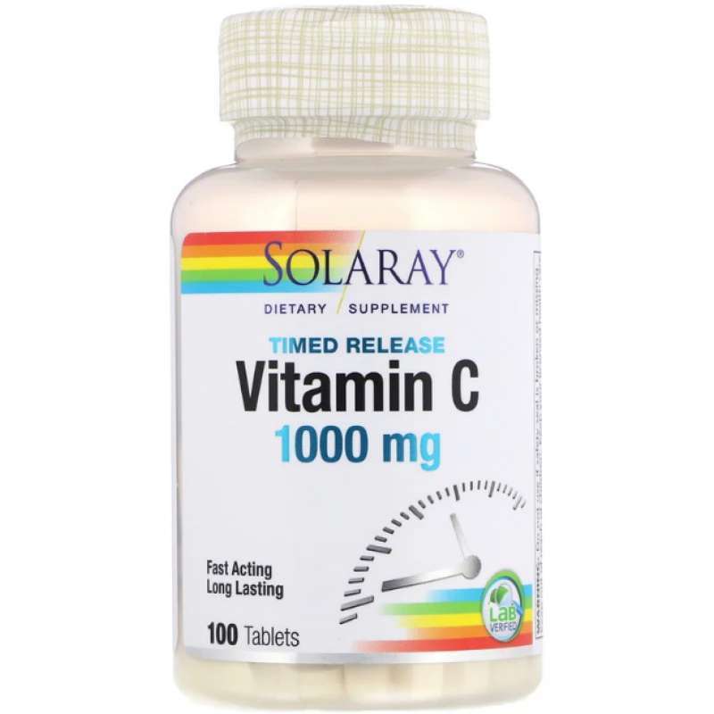 Jual Solaray, TimedRelease Vitamin C, 1,000 mg, 100 Tablets Made In