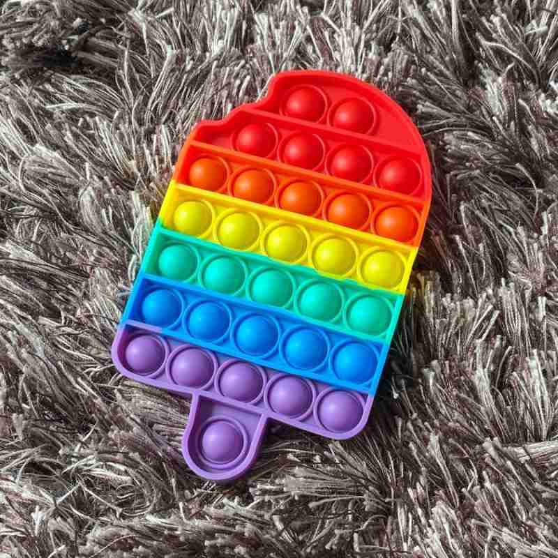 Jual POP IT RAINBOW STRAWBERRY stroberi tiktok bubble pelangi viral