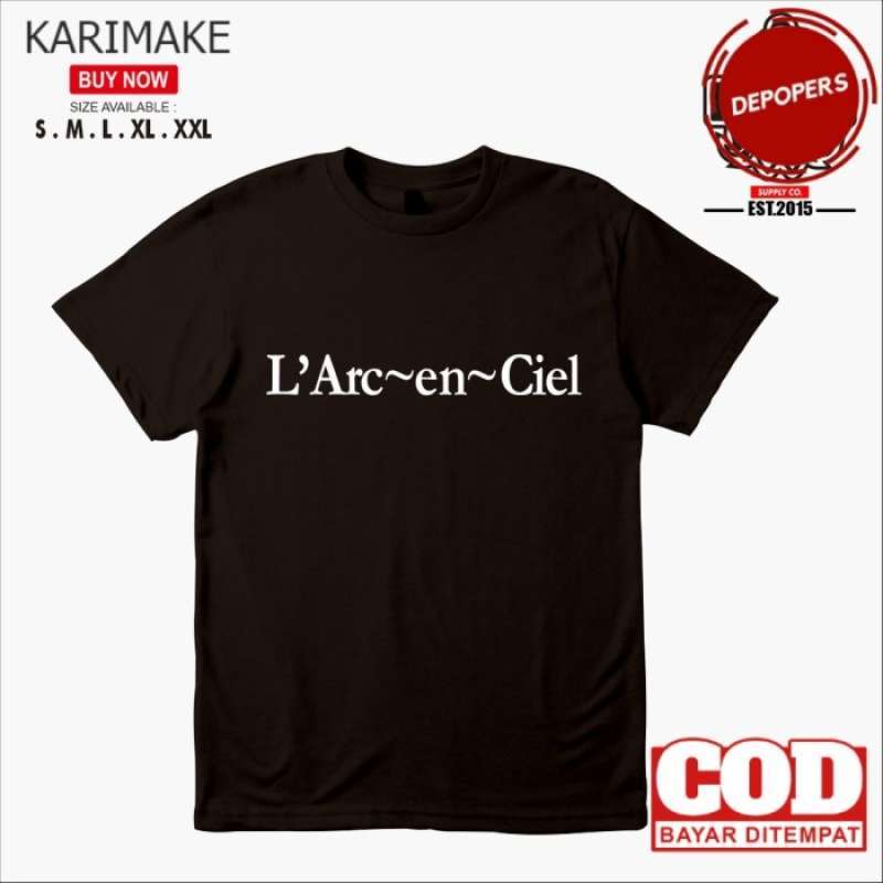 Jual Kaos Baju Band Larc En Ciel Kaos Musik - S BIRU TURKIS di Seller