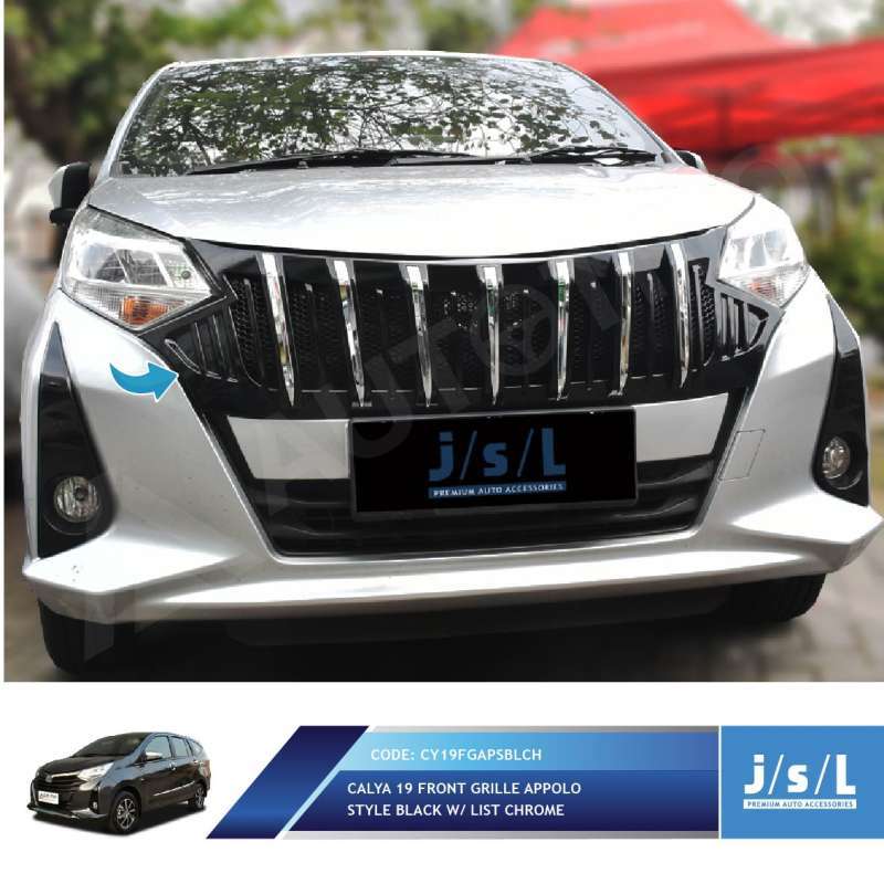Jual Jsl Appolo Grill Depan Calya 19 Front Grille Black Chrome Di ...