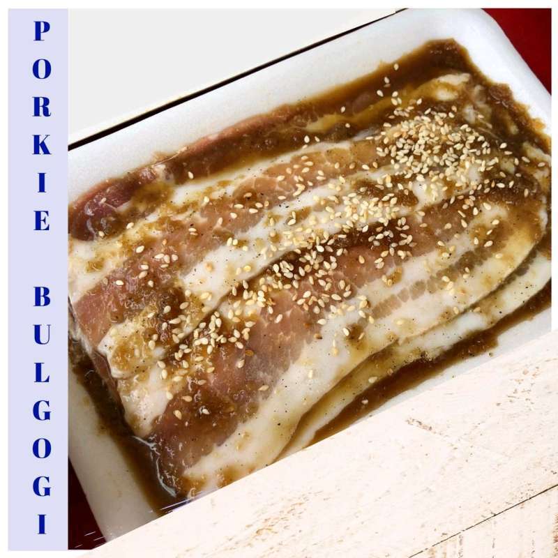 Jual Porkie bulgogi pork belly in sweet Korean bulgogi sauce di Seller Theporkie.medan Kab