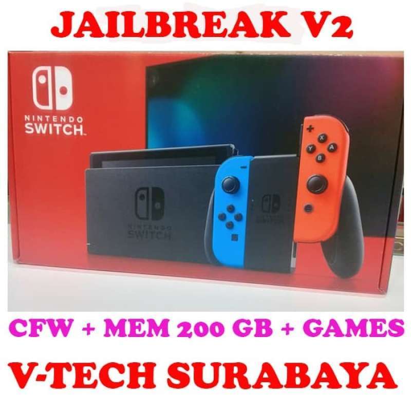 Jual Vtech Surabaya Nintendo Switch Hac 001 V2 Jailbreak Cfw Memory