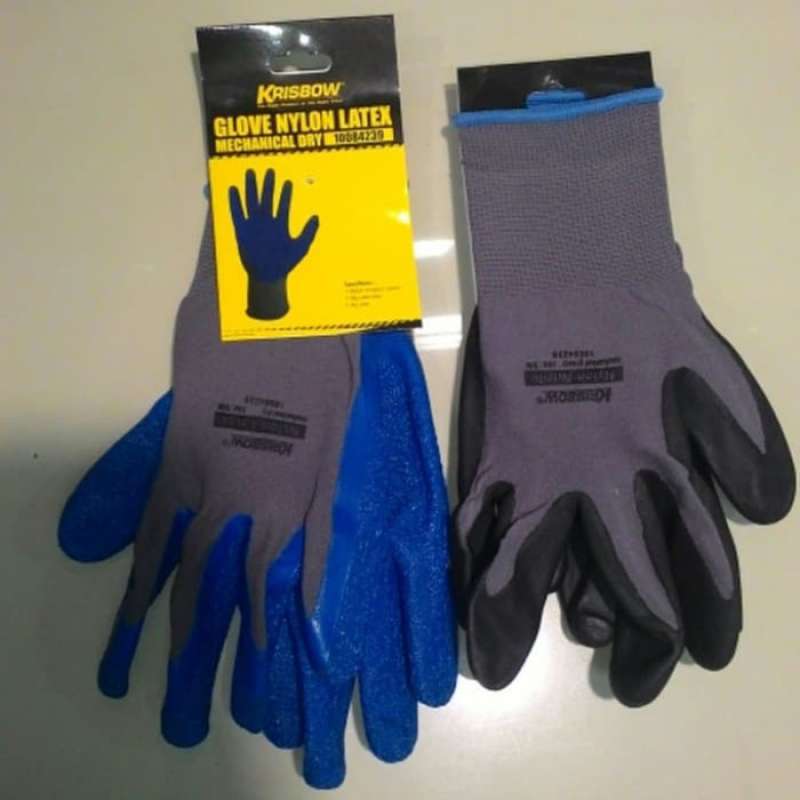 Jual Sarung Tangan Kerja Safety KRISBOW Gloves Nylon Nitrile