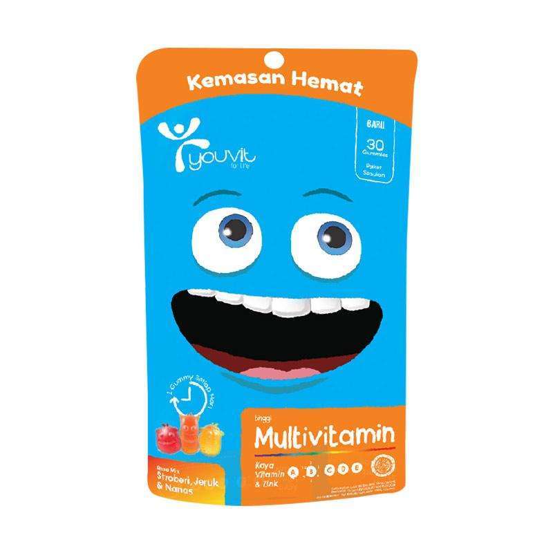 Jual Youvit Multivitamin Gummy Anak Pouch 30 days vitamin ADE Zinc di