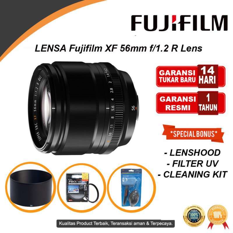 Jual FUJIFILM Fujinon XF 56mm f1.2 R Fix Lens FUJI FILM X Mount Lensa