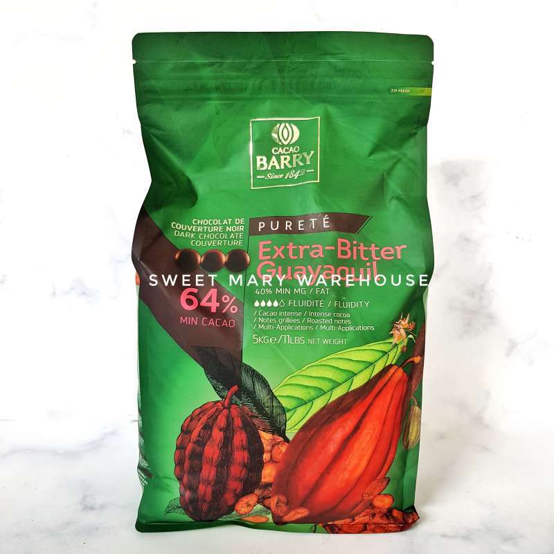 Jual Cacao Barry Extra Bitter GUAYAQUIL 100gr 64 Dark Chocolate