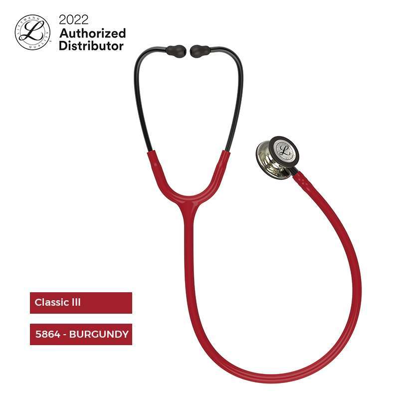 Promo 3M Littmann Classic III Stethoscope / Stetoskop BURGUNDY TUBE