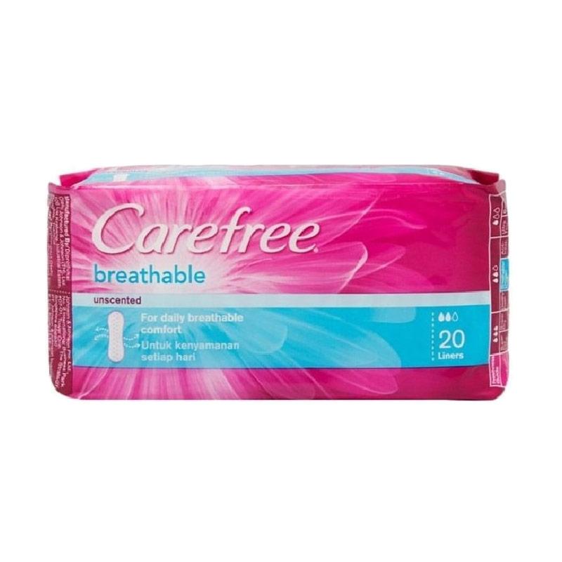 Jual Carefree Breathable Unscented Pantyliner Wanita [20 Liners] 002