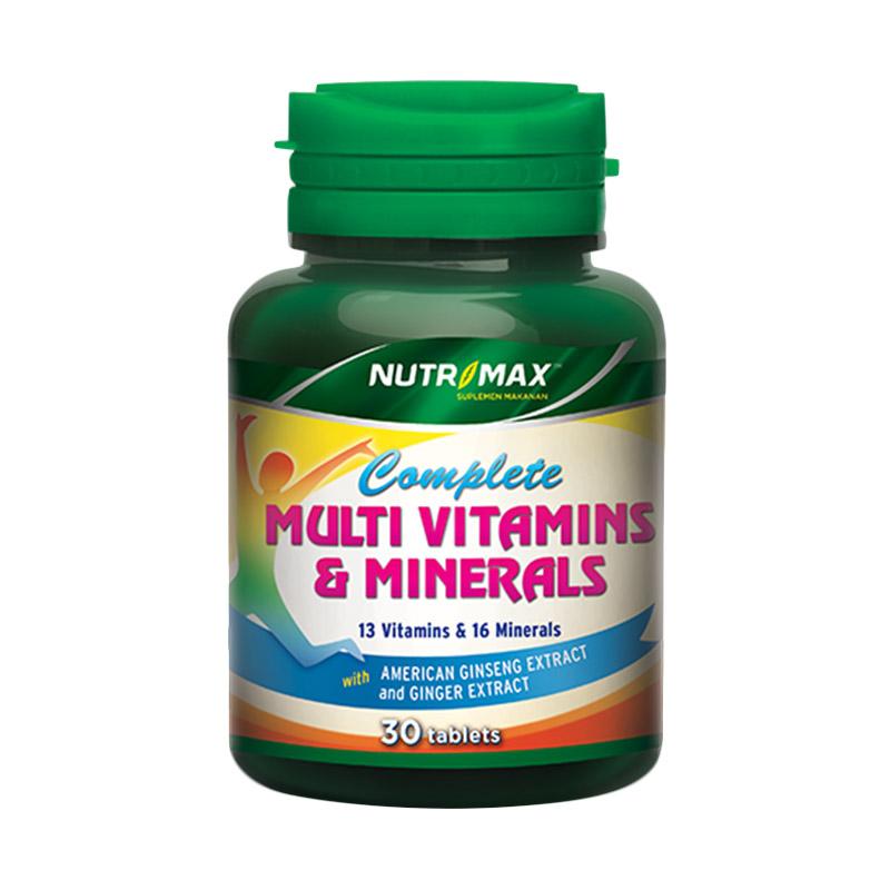 Promo Nutrimax Complete Multivitamins & Minerals Isi 30 Multivitamin