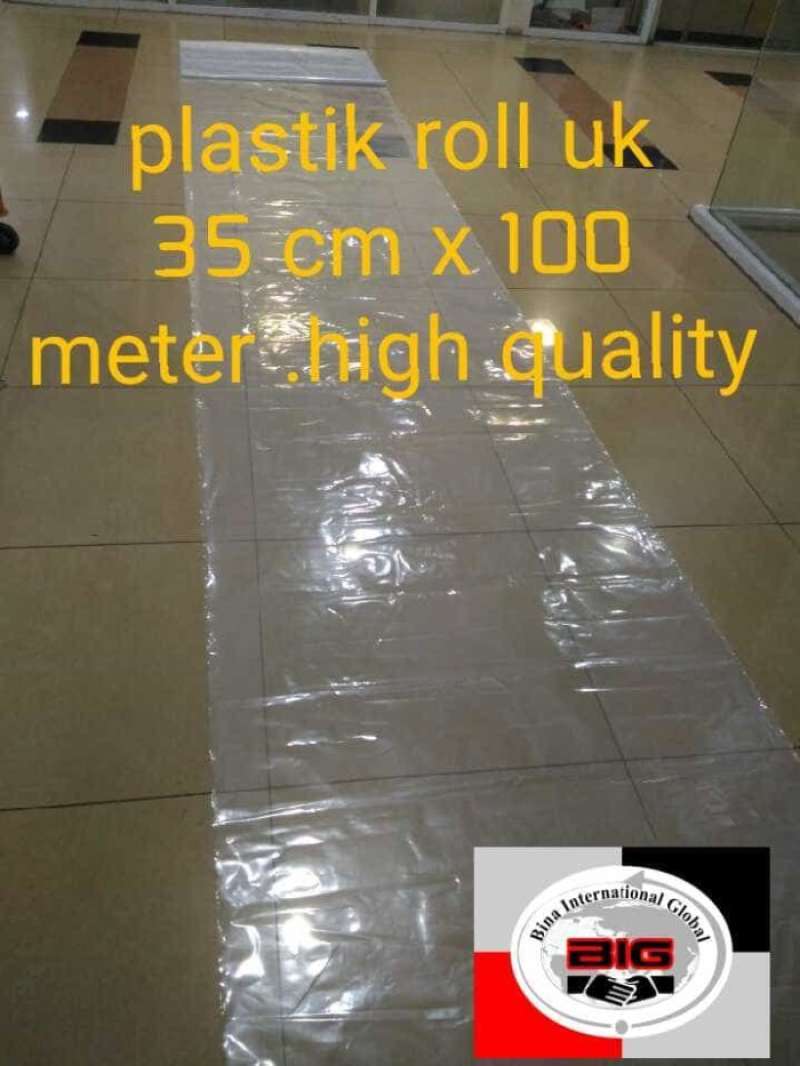 Promo plastik roll uk 35 cm x 100 meter bening hd Diskon 10% di Seller ...