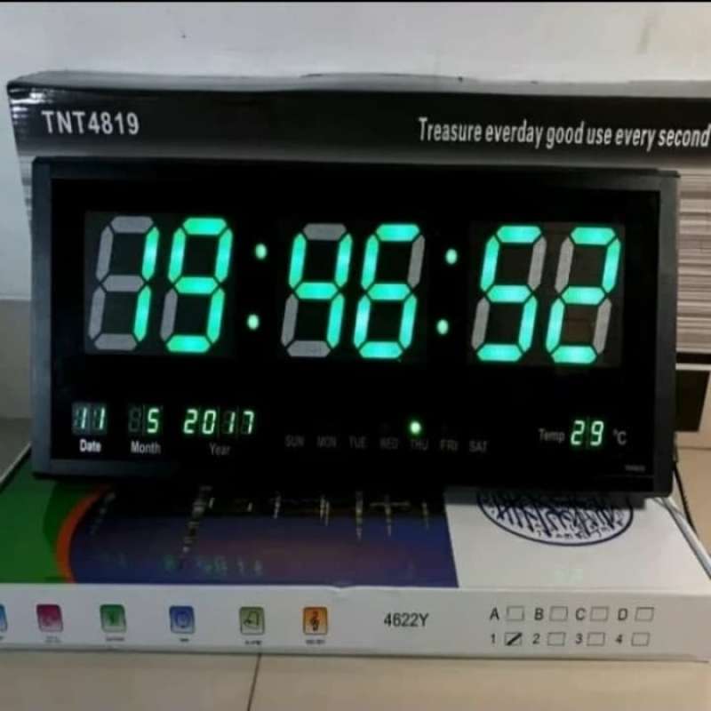 Promo Jam Dinding LED 4819 JUMBO Angka Besar Jam Digital Diskon 19 di