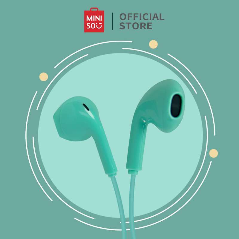 Jual Miniso Earphone in Ear Earbuds Silikon Kabel Noise Cancelling Awet