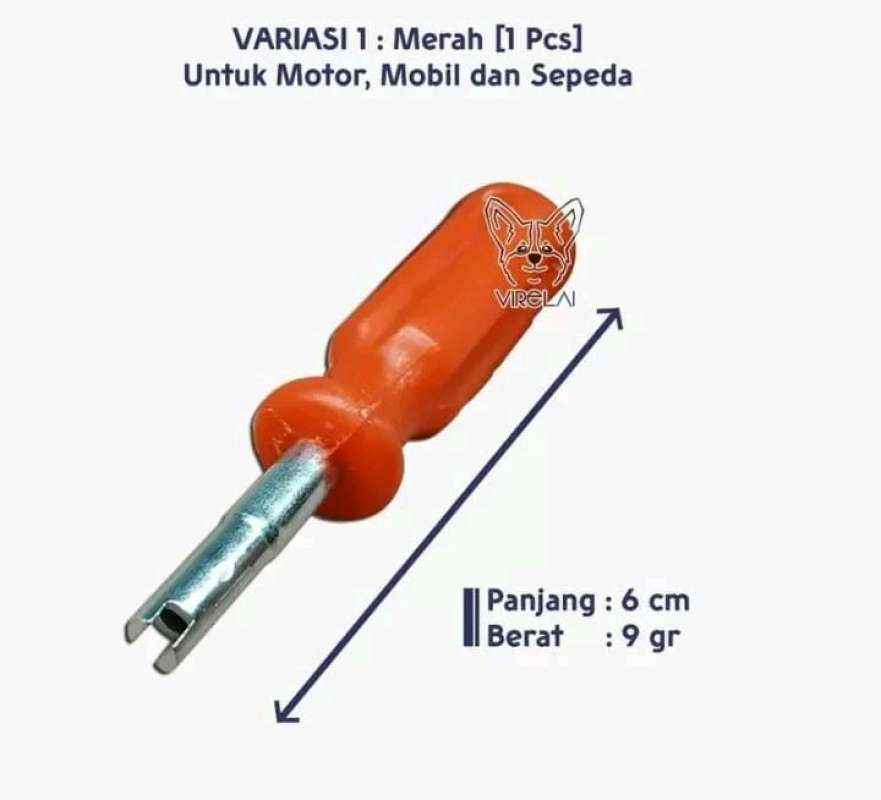 Promo [1 biji] Kunci Pembuka Pentil Ban Pendek Motor Mobil Truck 43/62