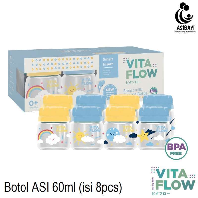 Jual VitaFlow 60ml Botol ASI Plastik Breastmilk Bottle Murah BPA Free Jual VitaFlow 60ml Botol ASI Plastik Breastmilk Bottle Murah BPA Free