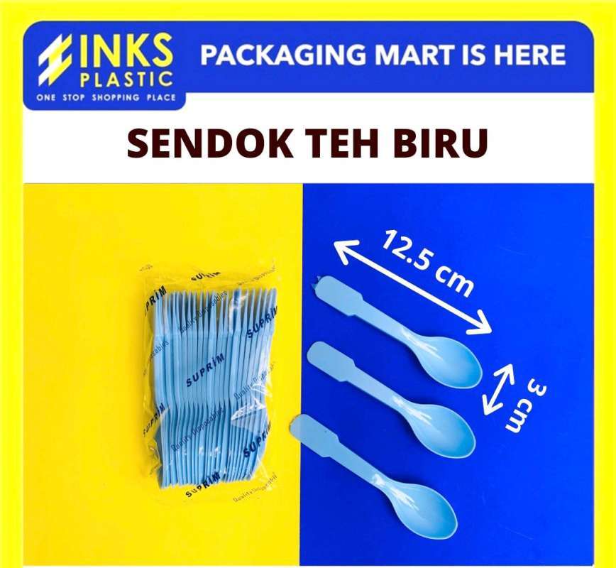 Jual Sendok Teh Biru (25pcs) Di Seller Inksplasticpackaging - Cibadak ...