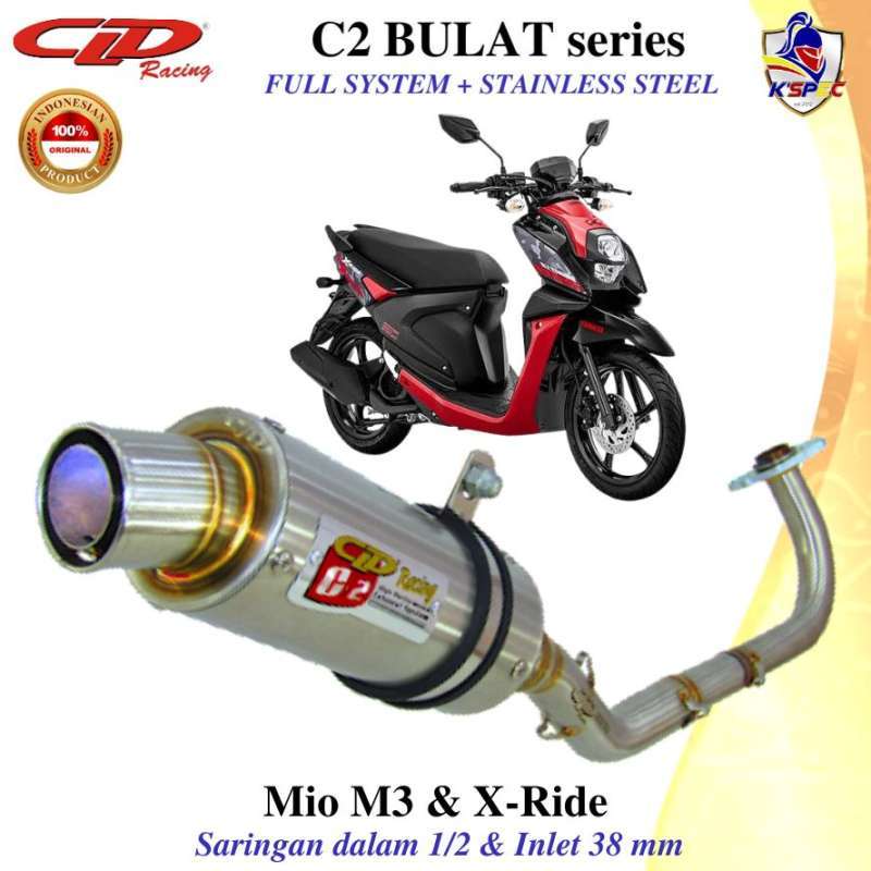 Jual CLD Racing C2 BULAT series MIO M3 & X RIDE Knalpot Fullsystem di